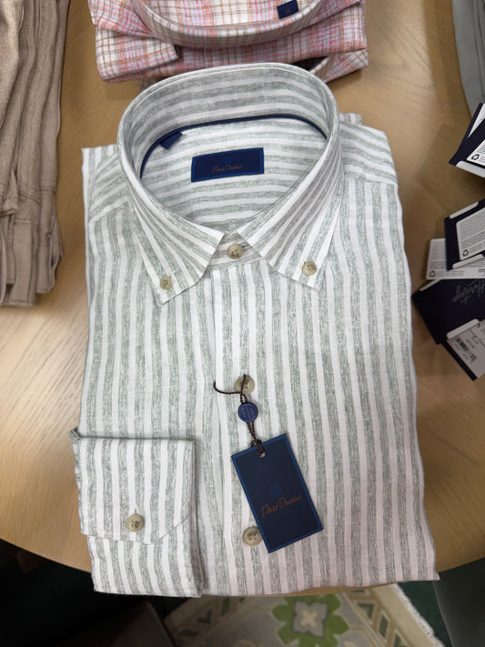 LS Buttondown - Sage