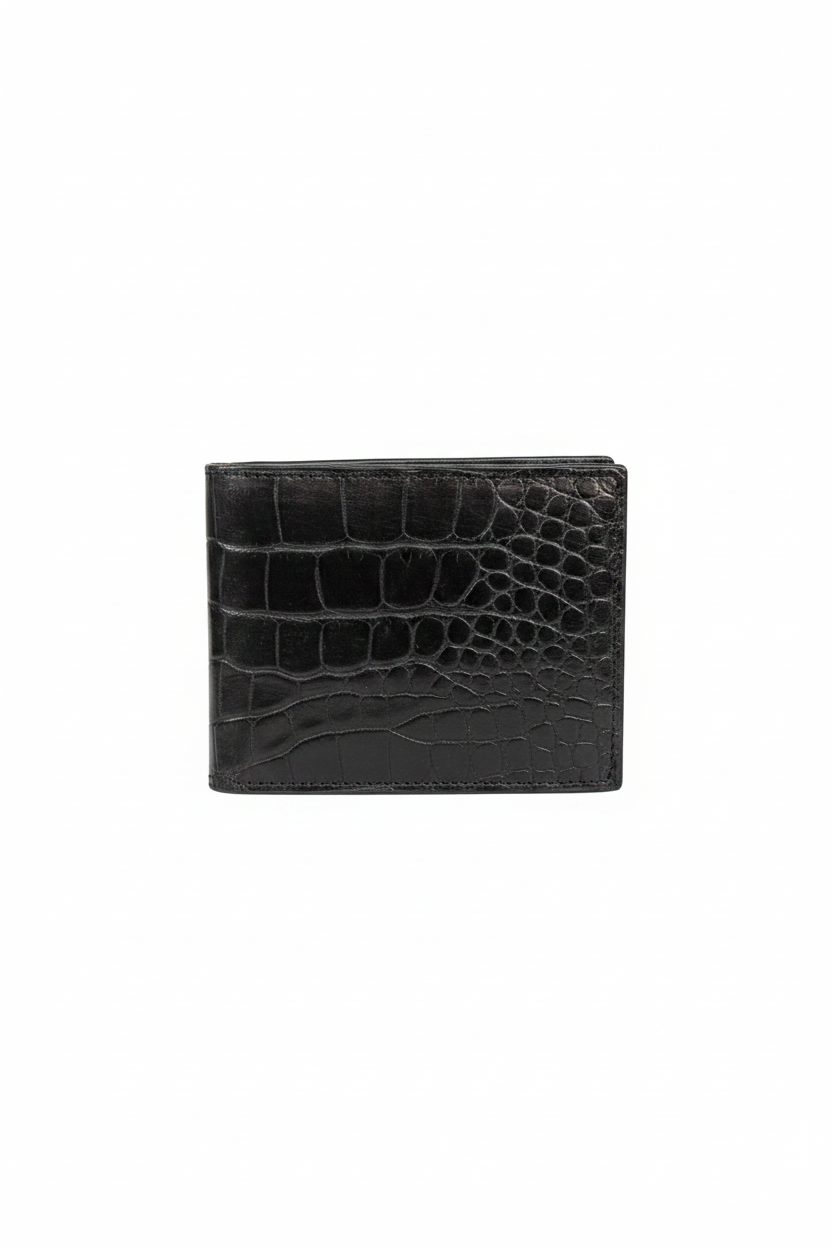 Alligator Grain Billfold-Black