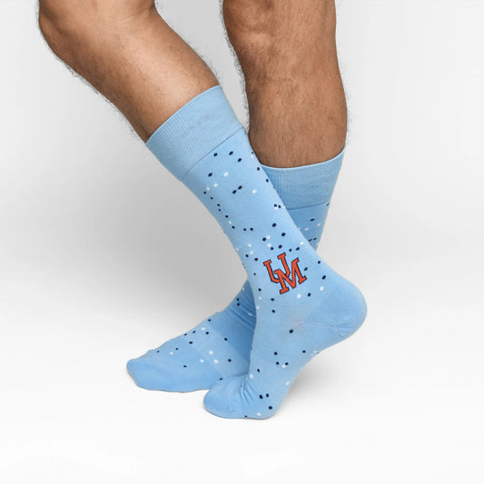 UM Socks-Powder Blue Dots