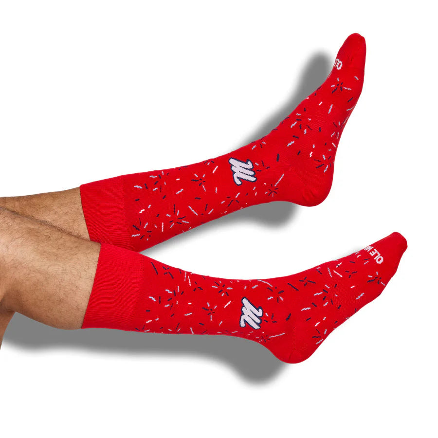 MS Confetti Socks-Red