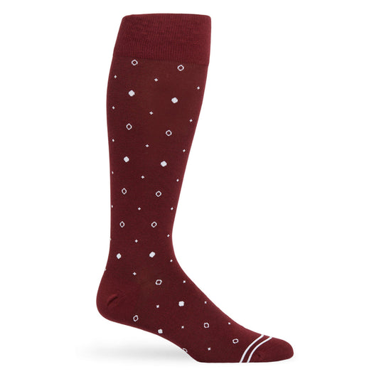 Dotted Socks-Maroon Mixed