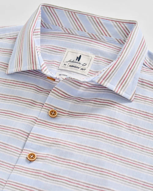 Johnnie-O Leander SS Shirt - Gulf Blue