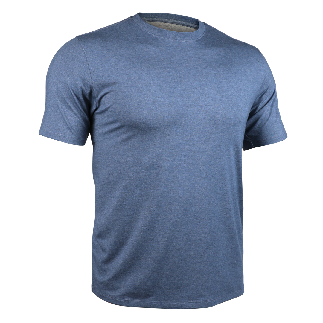 Luxury Tee-Heathered Indigo