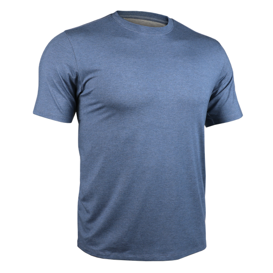 Luxury Tee-Heathered Indigo
