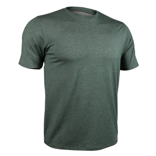 Luxury Tee-Heathered Forest Green