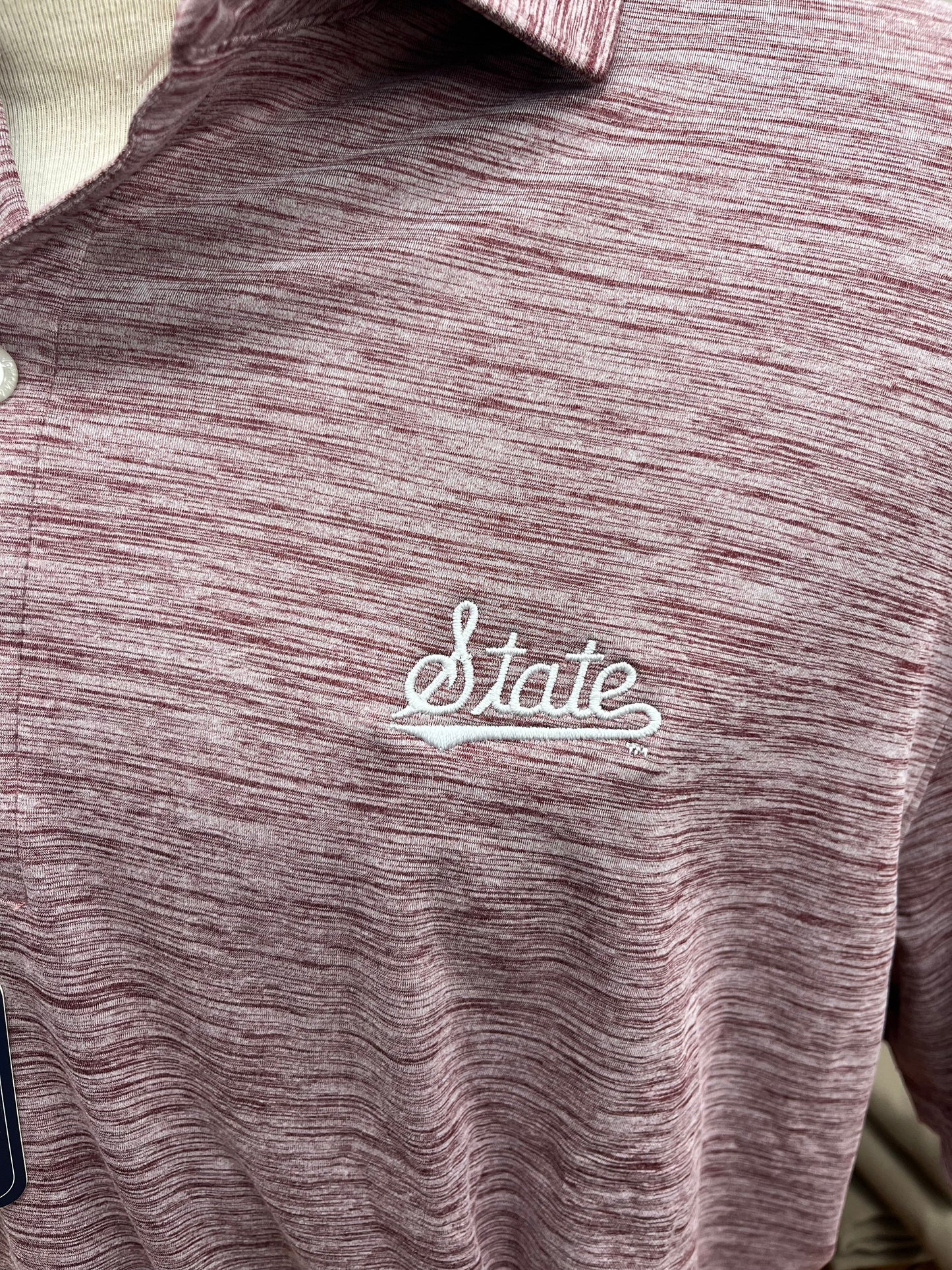 Maroon Polo-W. State Logo