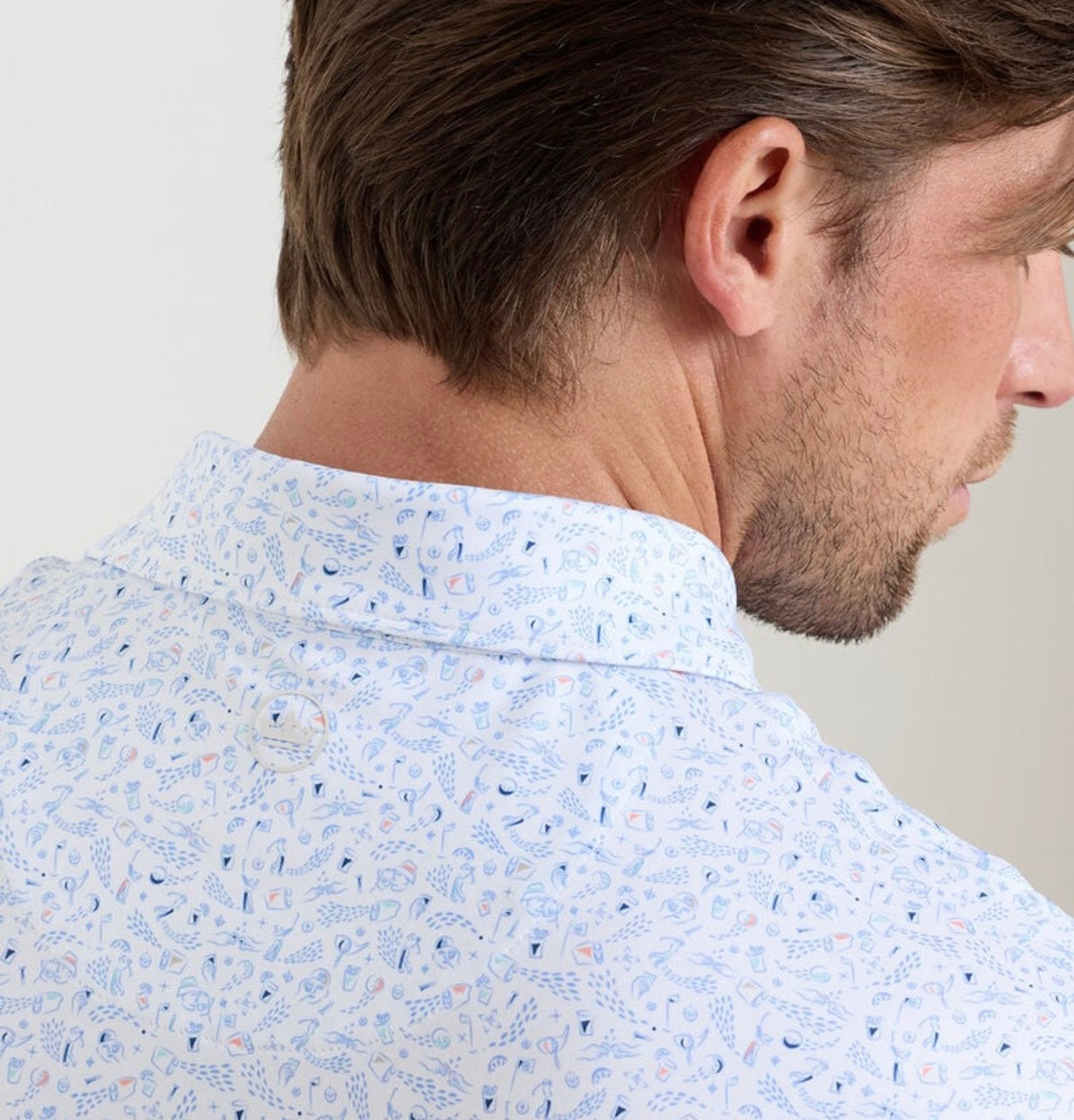 Nice Shot Jersey Polo - White