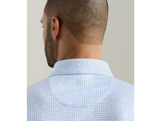 Peter Millar Ashgrove Performance Jersey Polo - Stream Blue