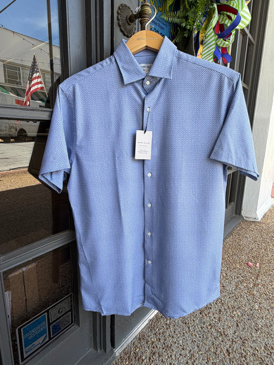 Patton Perf Poplin Sport Shirt - Cottage Blue