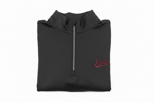 Black Motion 1/4 Zip-MS State Logo