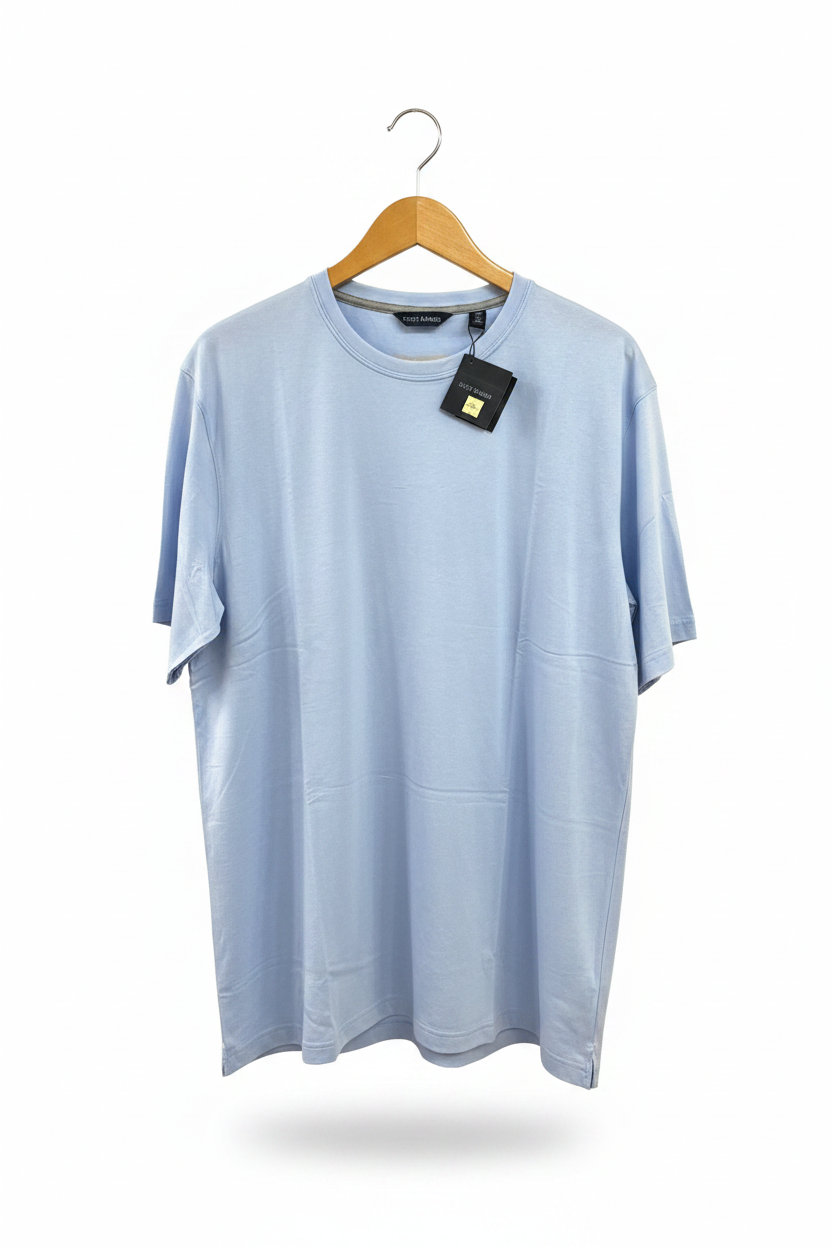 Pima Jersey Tee-Sky Blue