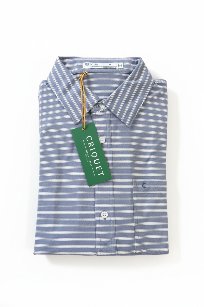 Top Shelf Players Shirt-Canyon Stripe Blue