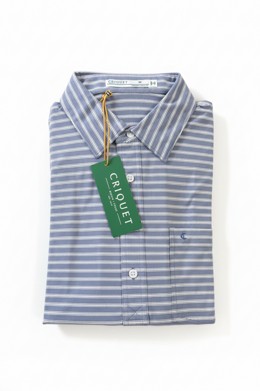 Top Shelf Players Shirt-Canyon Stripe Blue