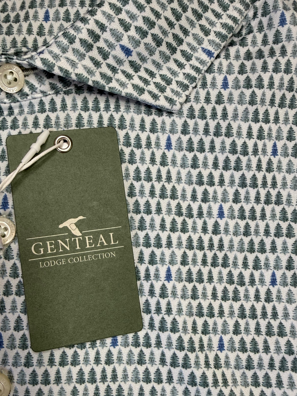 Timberline Printed Polo-Laurel Green