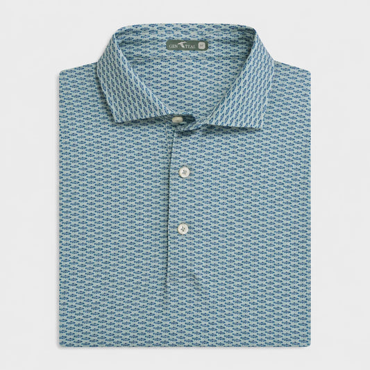 Trout Printed Polo-Elm