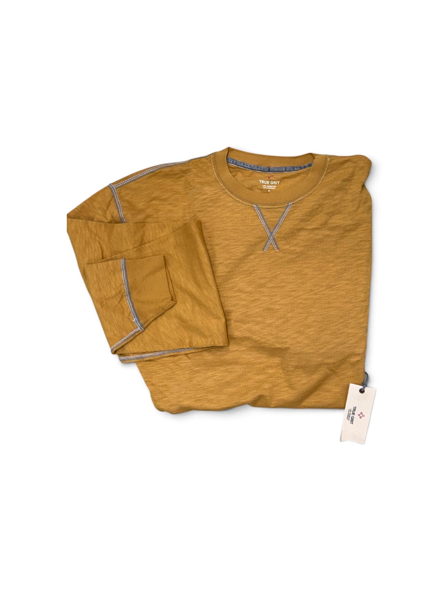 Long-Sleeve Crew Shirt-Saddle