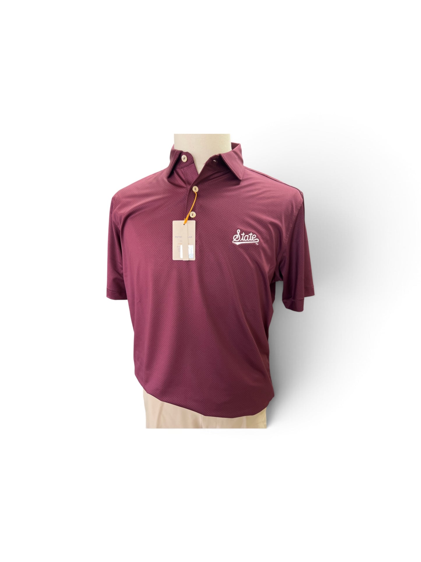 MS State Hugo Polo-State Script(All White)