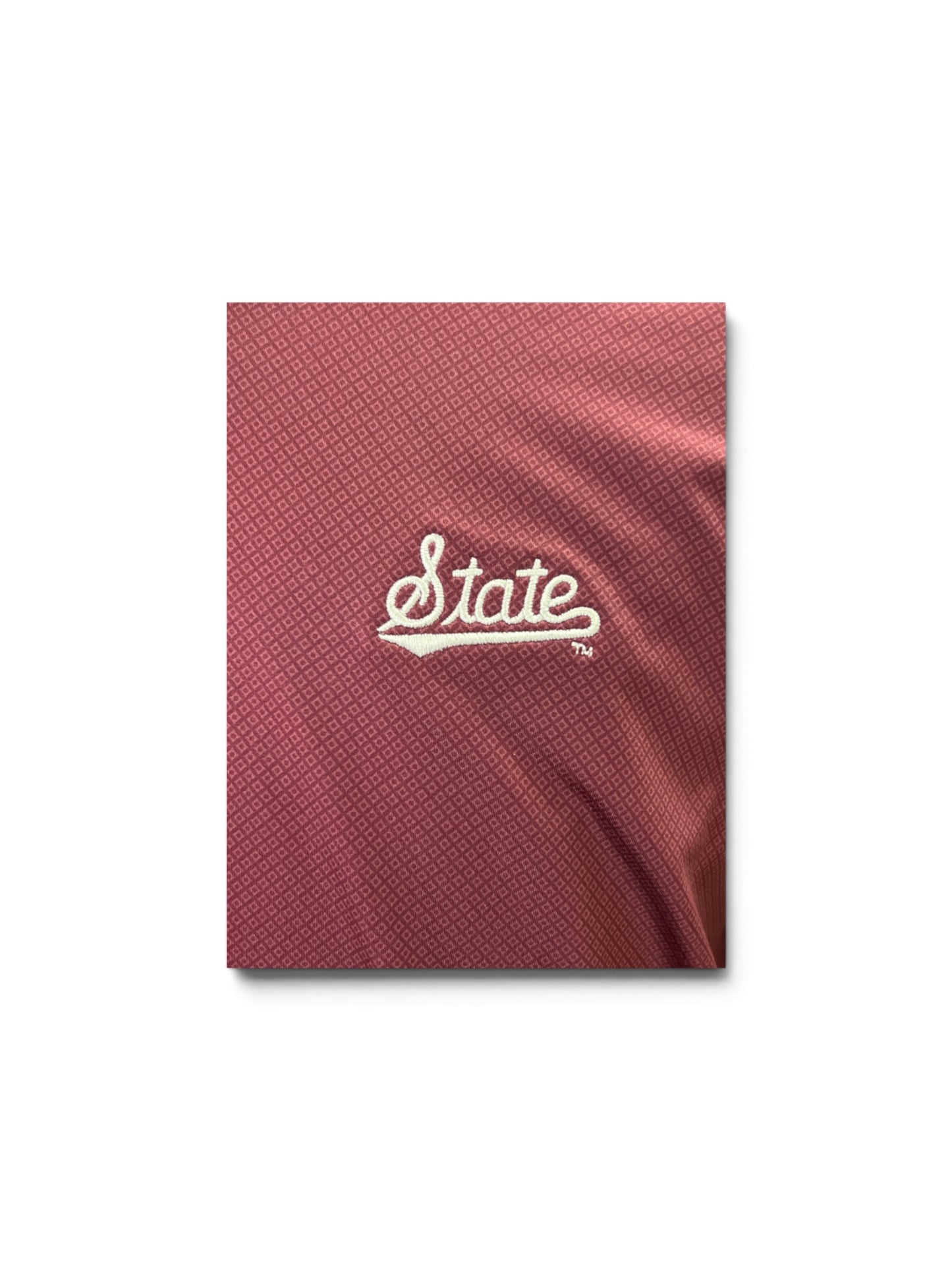 MS State Hugo Polo-State Script(All White)