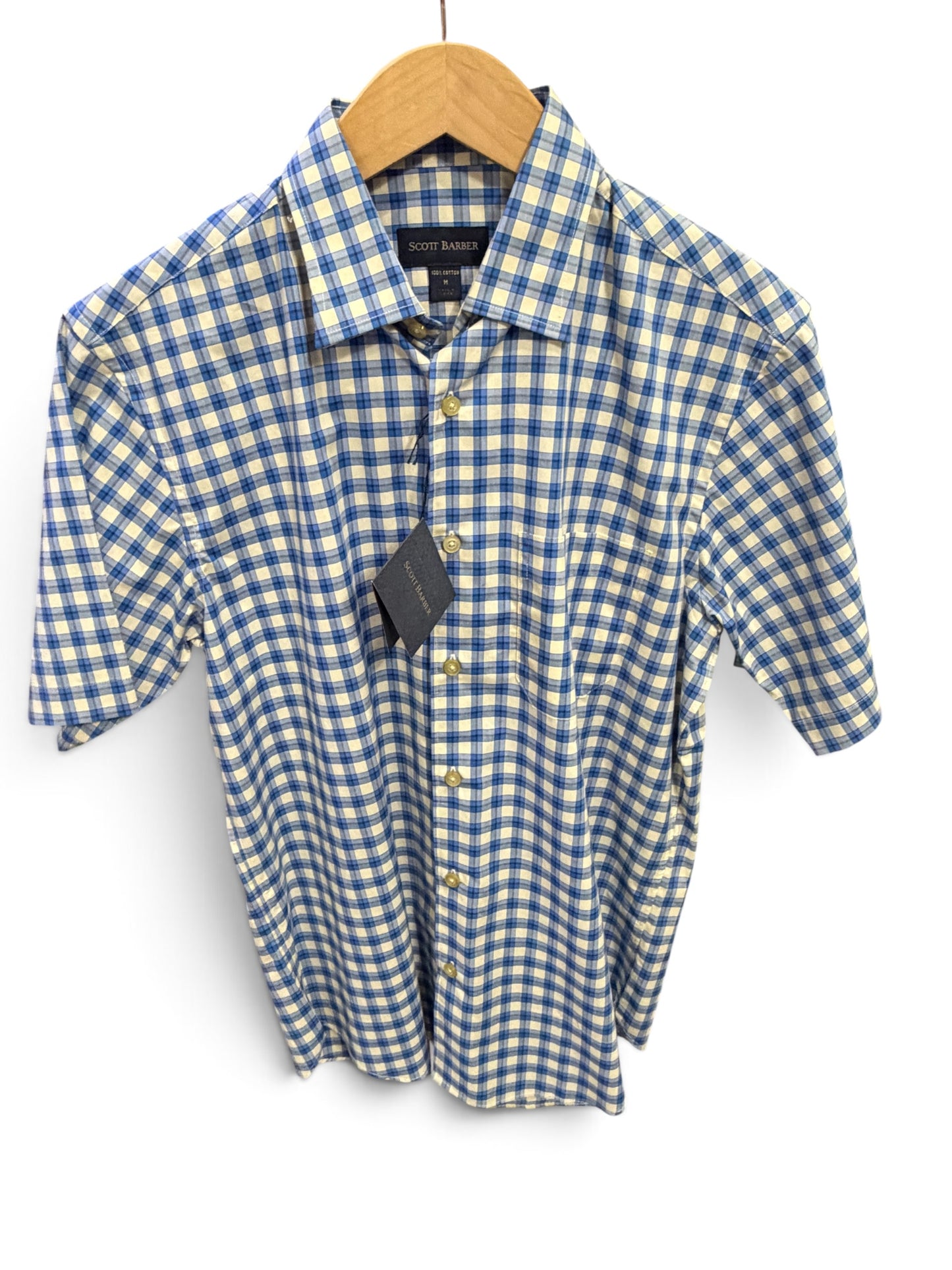 Short Sleeve Buttondown-Blue/Gray