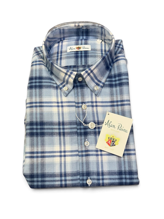 Longsleeve Classic Fit Shirt-Navy/White