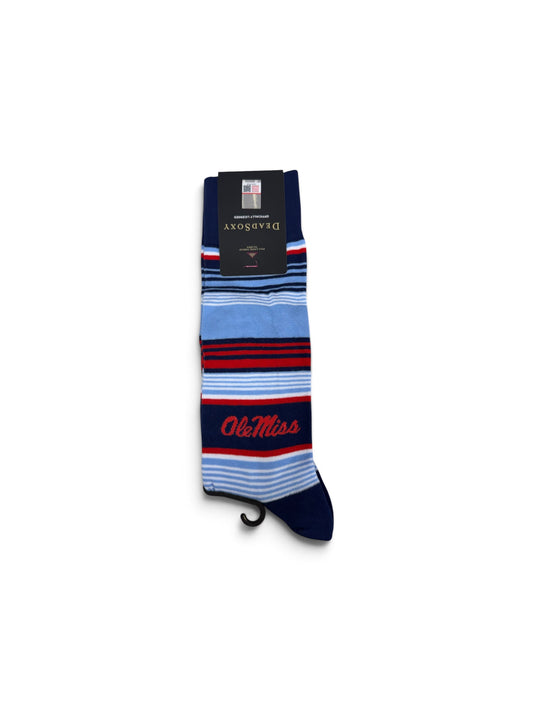 Multi Stripe Socks-Ole Miss