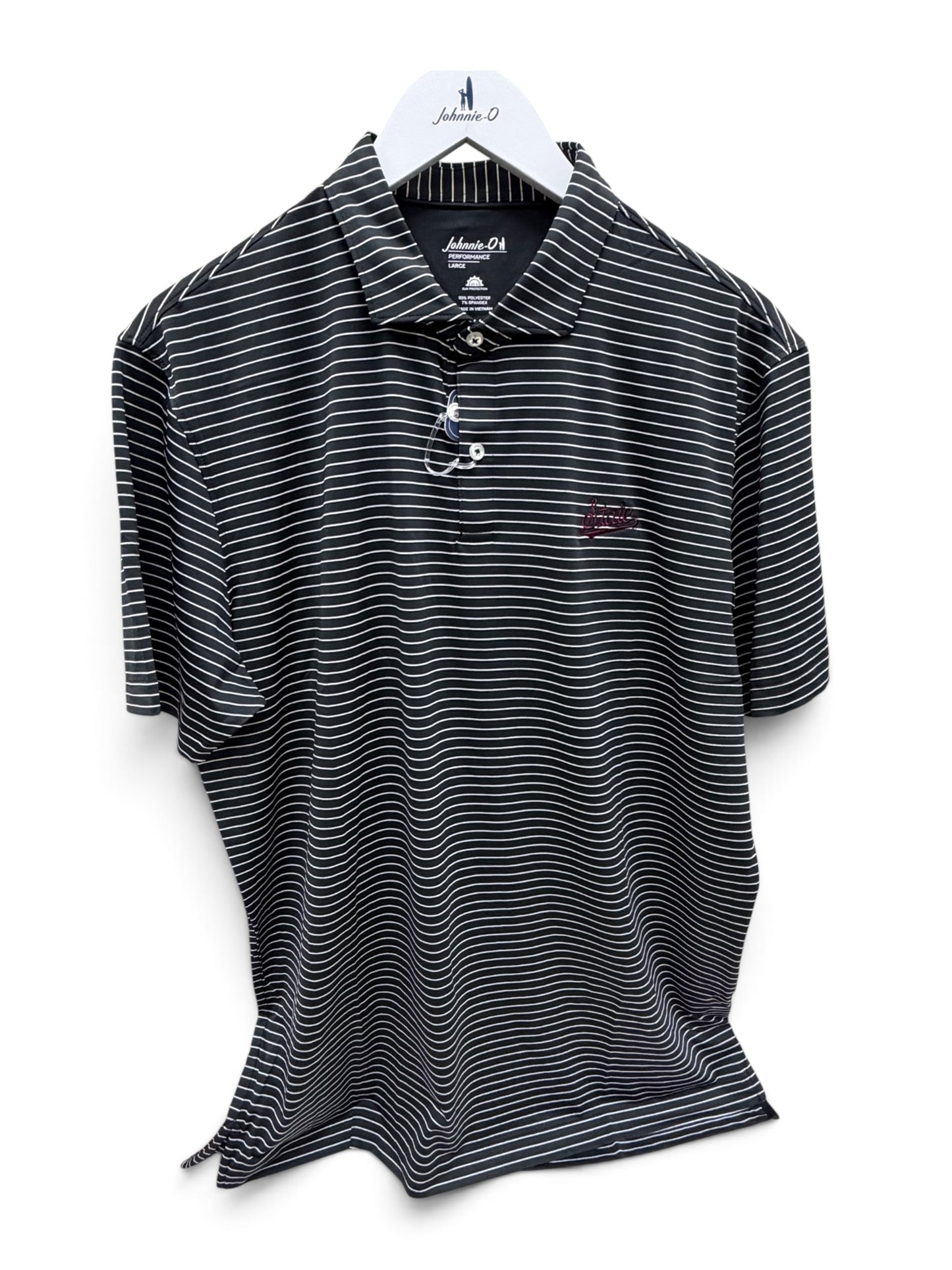 Johnnie-0 Beau State Script Polo-Black