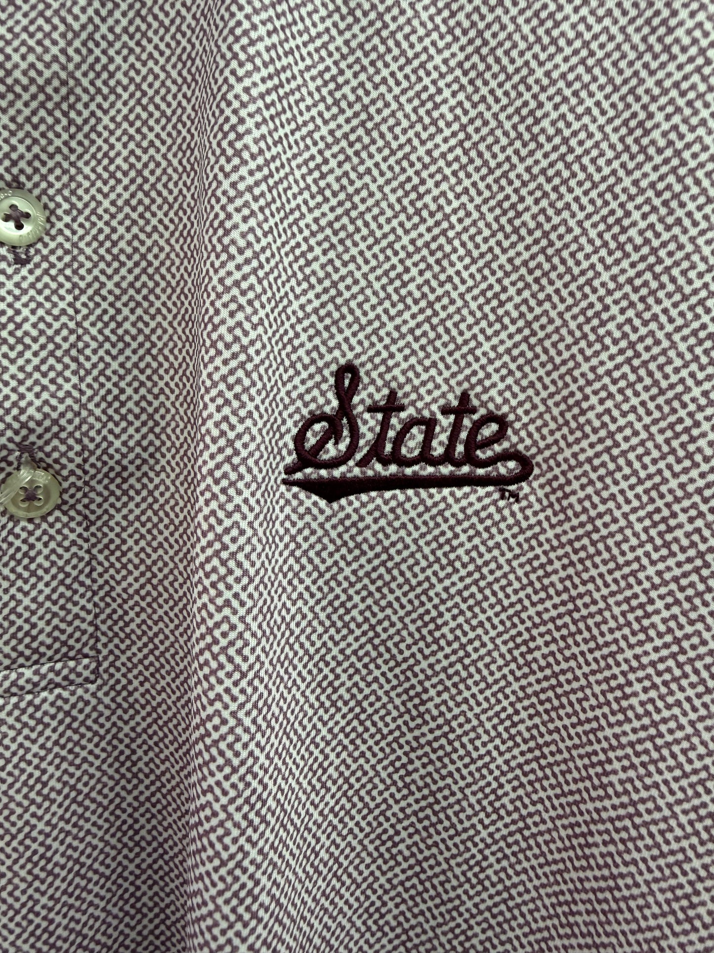 Hinson Polo-State Script(Maroon)
