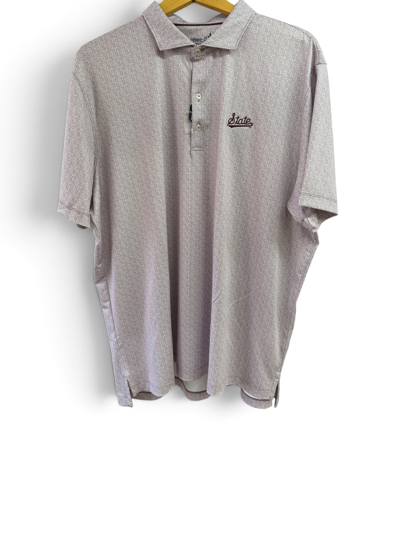 Hinson Polo-State Script(Maroon)