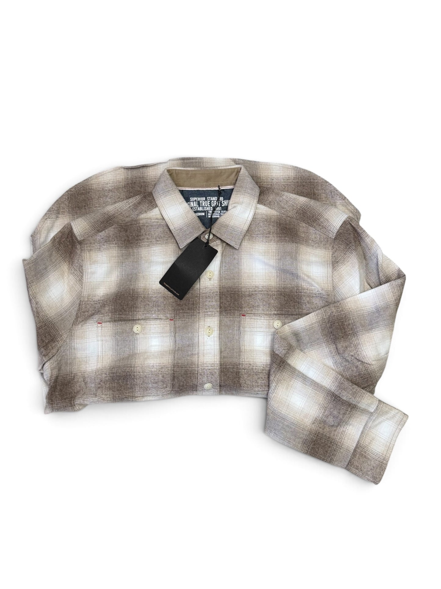 Long-Sleeve 2 Pockets Shirt-Oatmeal