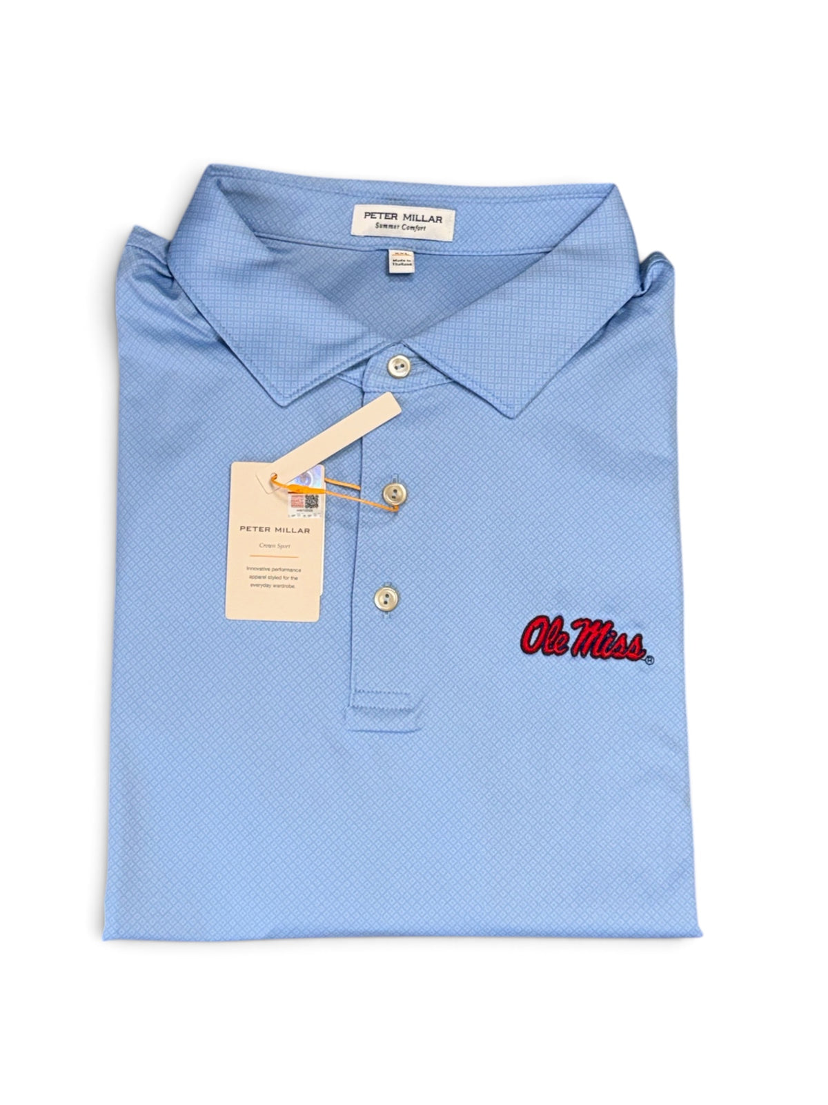 Ole Miss Hugo Jersey Polo-Powder Blue