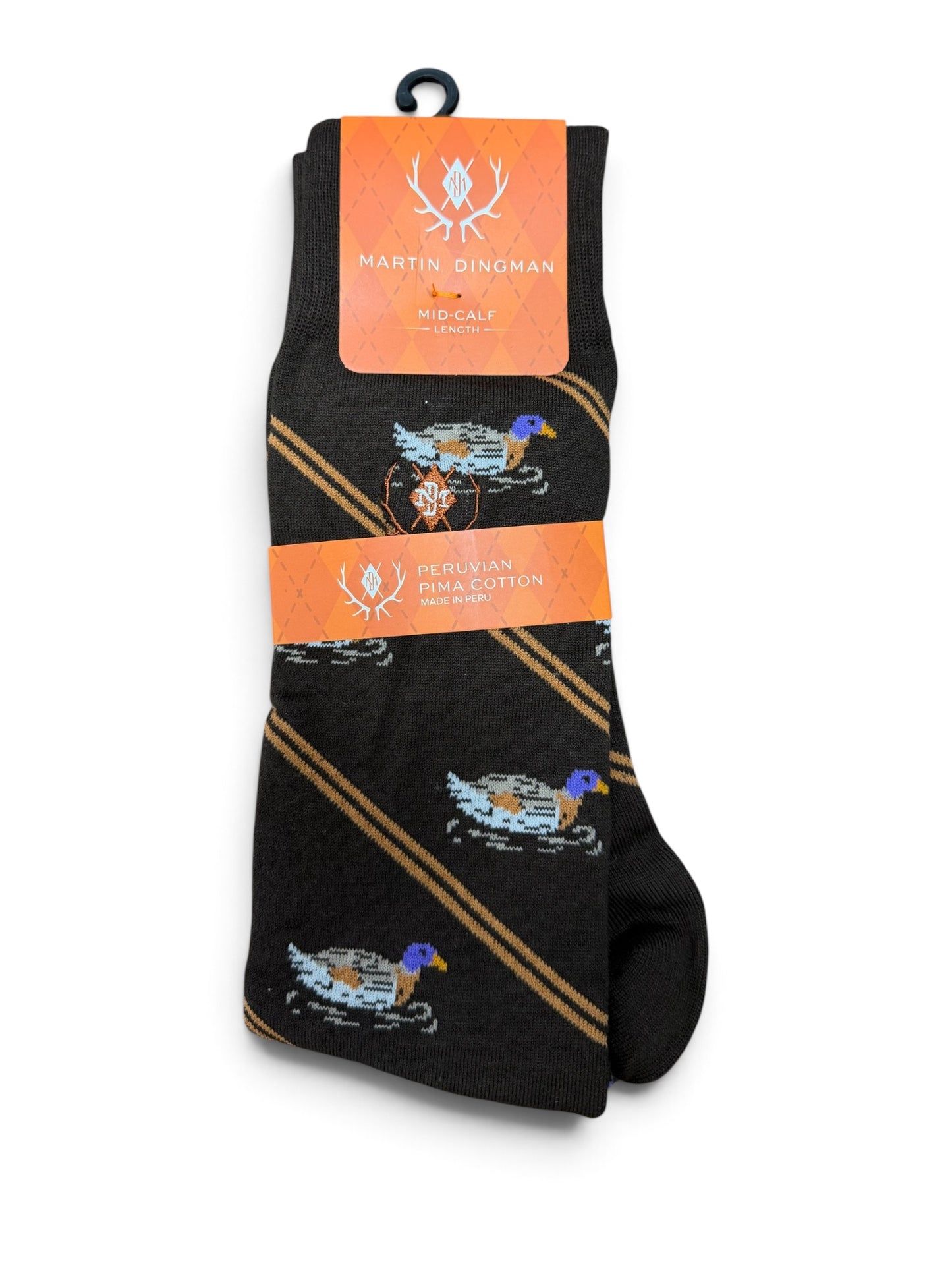 Wood Duck Cotton Socks-Walnut
