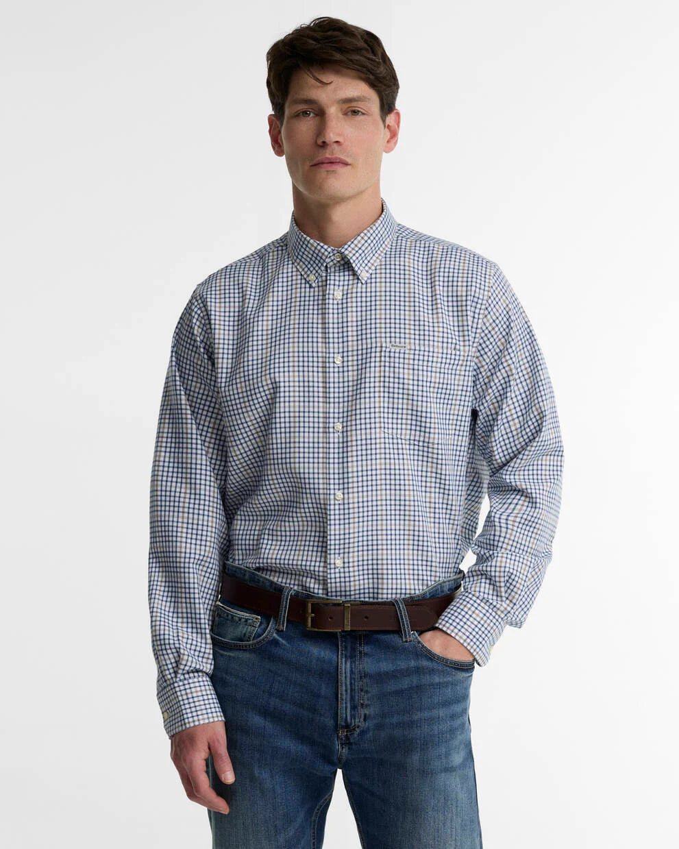 Henderson Thermo Weave LS Shirt-Deep Blue