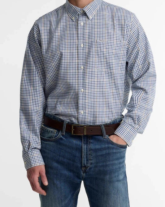 Henderson Thermo Weave LS Shirt-Deep Blue