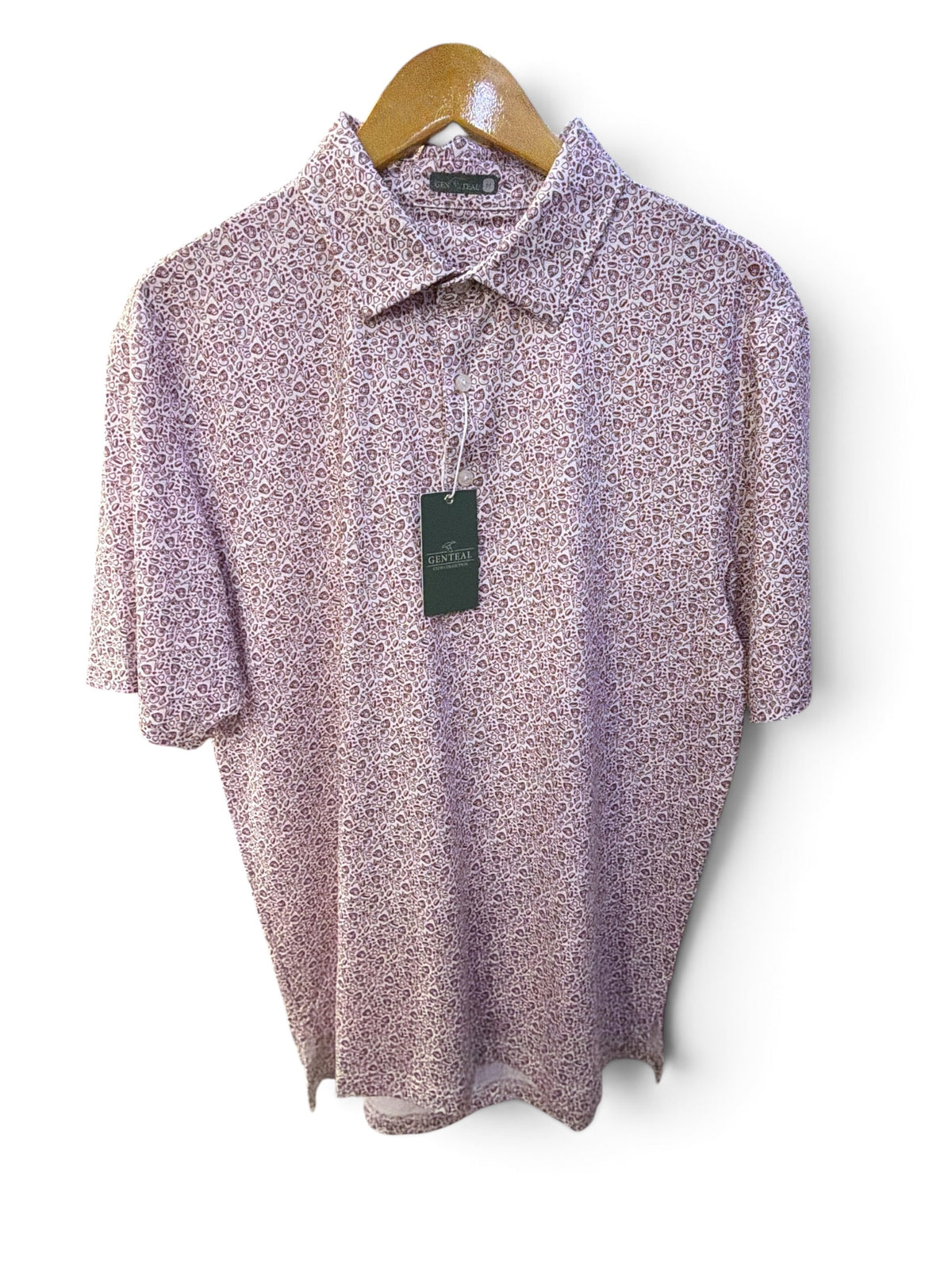 Fastball Printed Performance Polo-Maroon