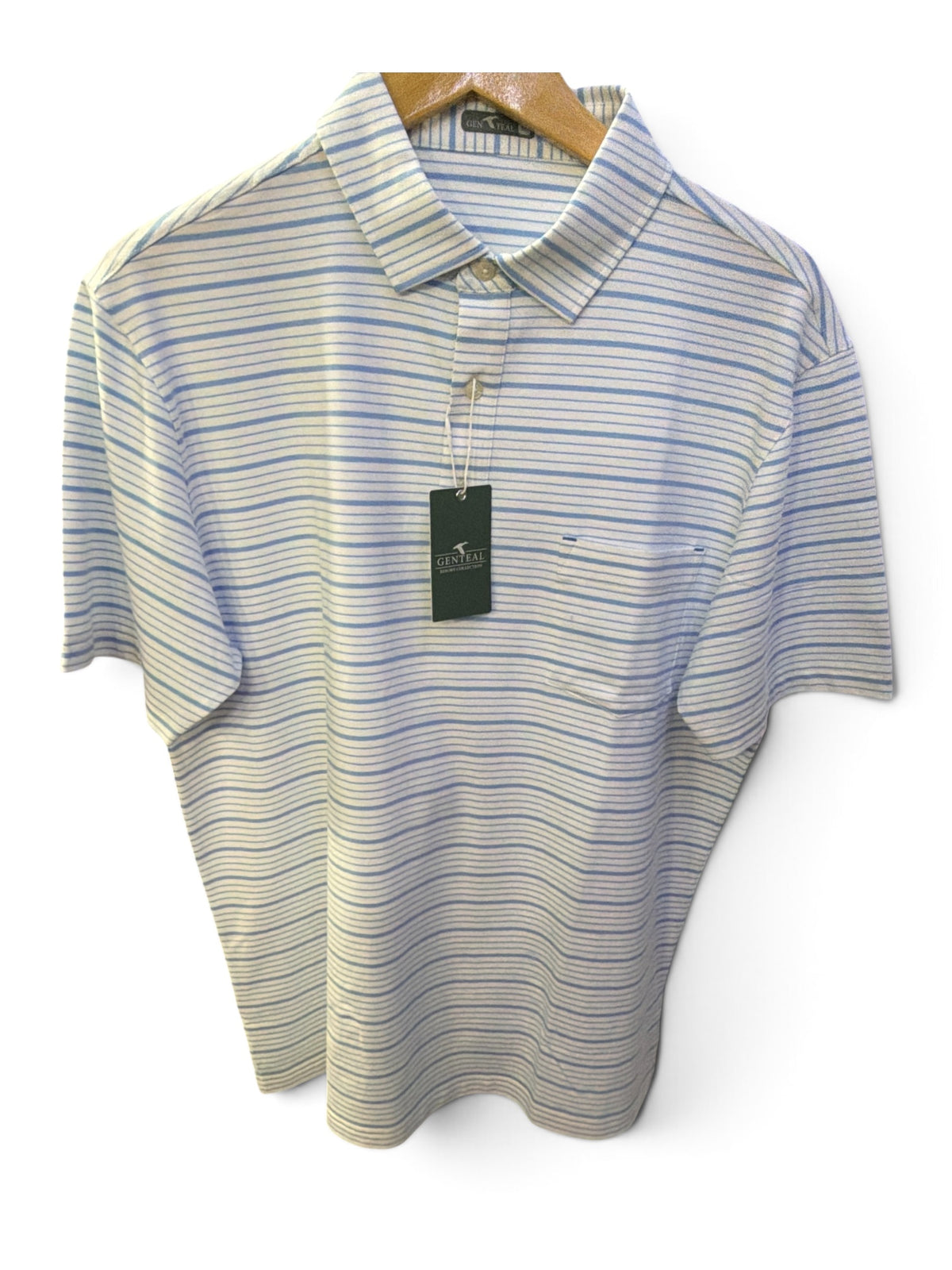 Kelly Cotton Blend Polo-Cardiff Blue