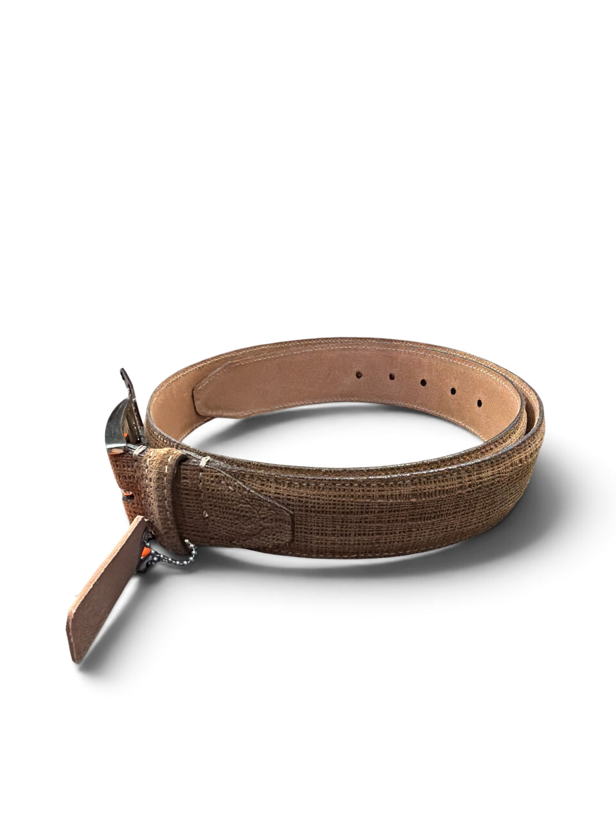 Suede/Premium Leather Belt-Brown