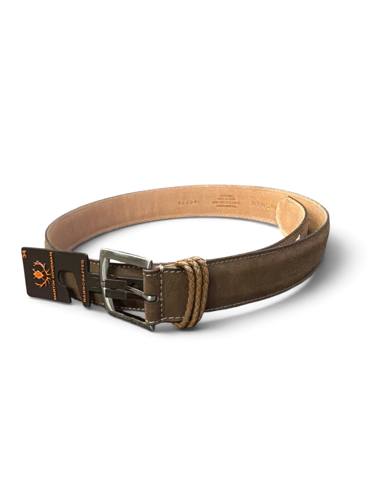 Bermuda Braid Nubuck Belt-Bark
