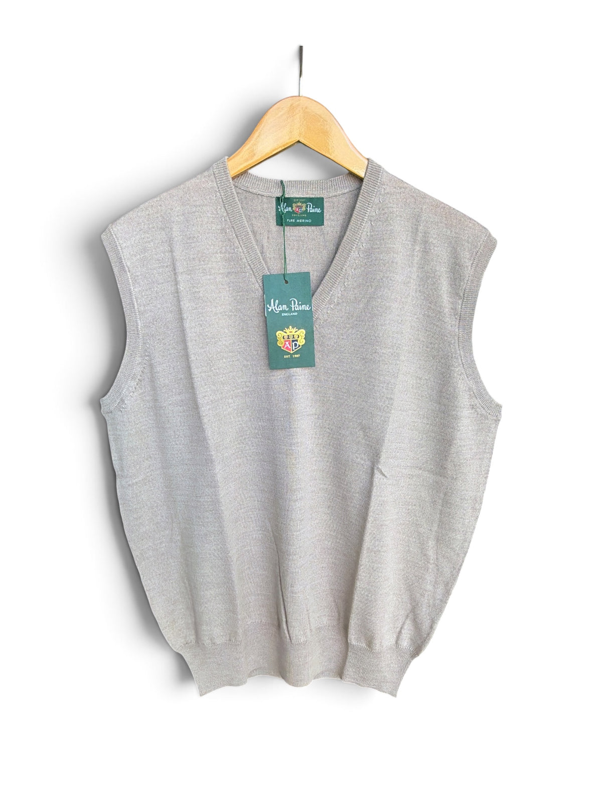 Merino V-Neck Slipover(Sleeveless)-Cobble