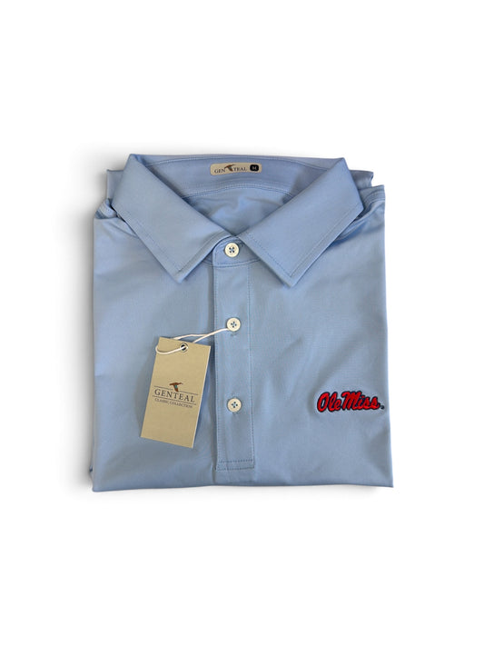 Heritage Blue Solid Polo-Ole Miss