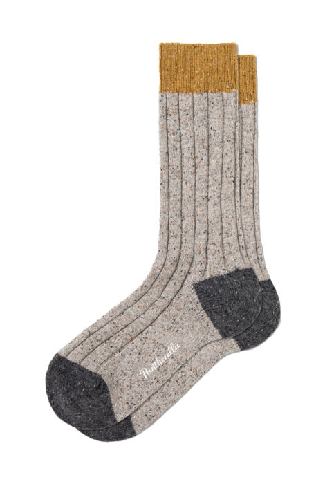Thornham Socks-Natural,Mushroom, Charcoal Fleck
