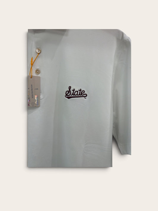 White Performance Polo-MS State Script