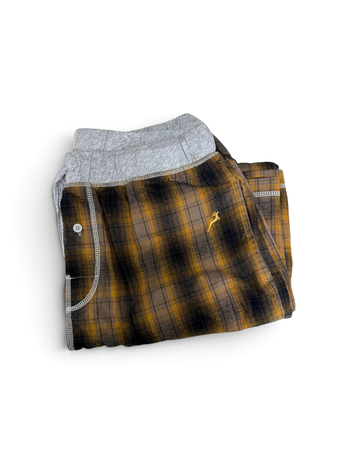 Alpine Check Flannel Pant-Brown/Black