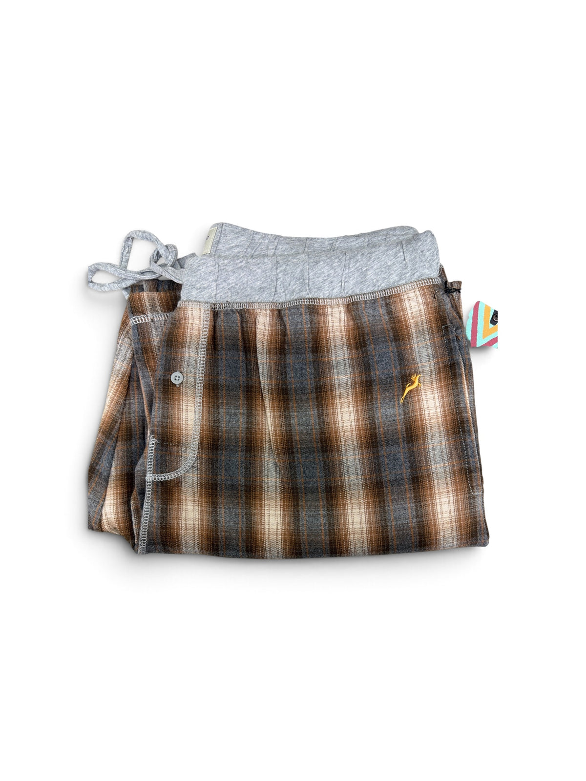 Alpine Check Flannel Pant-Gray/Khaki