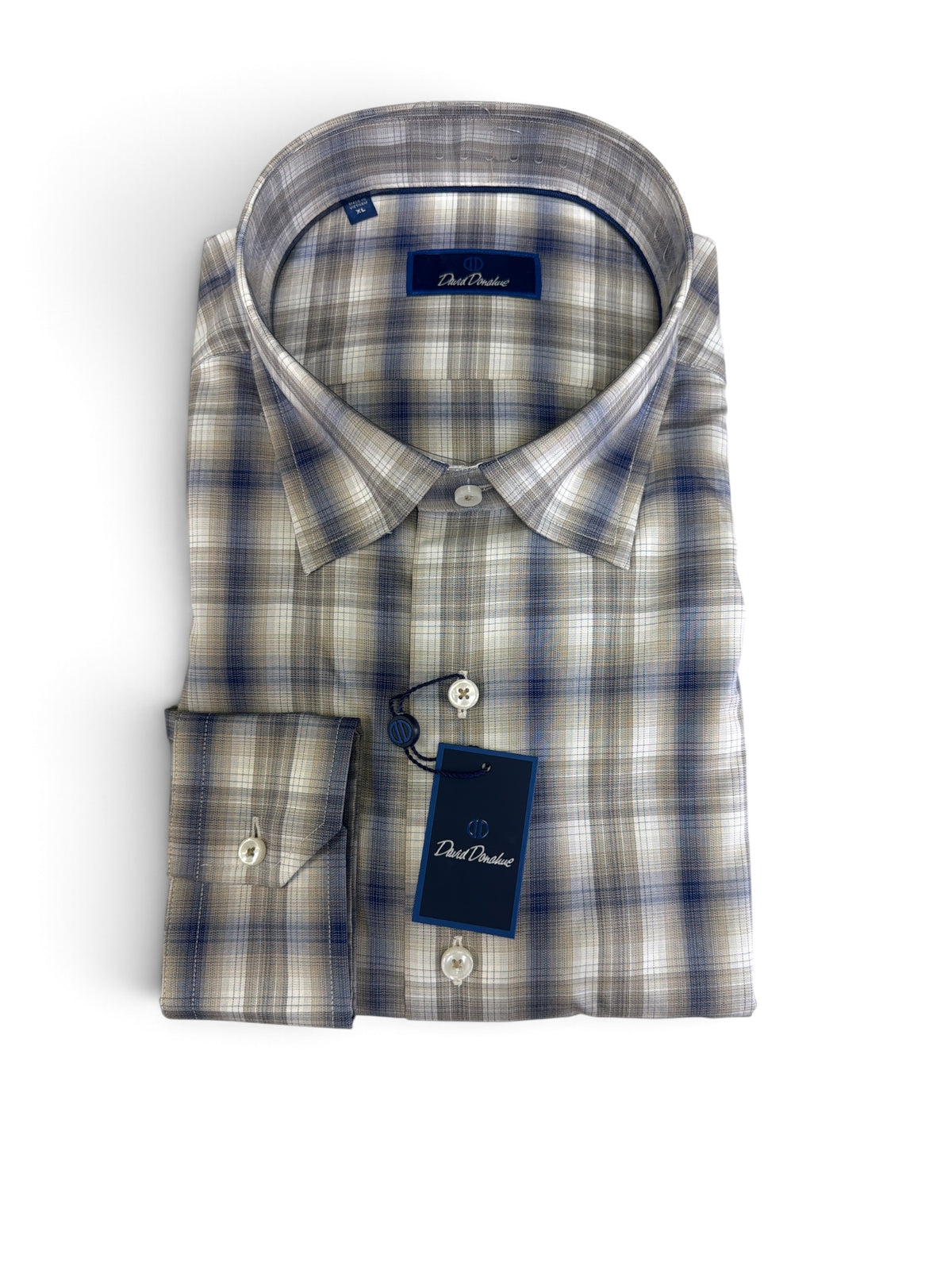 Check Sport Shirt-Dune/Navy