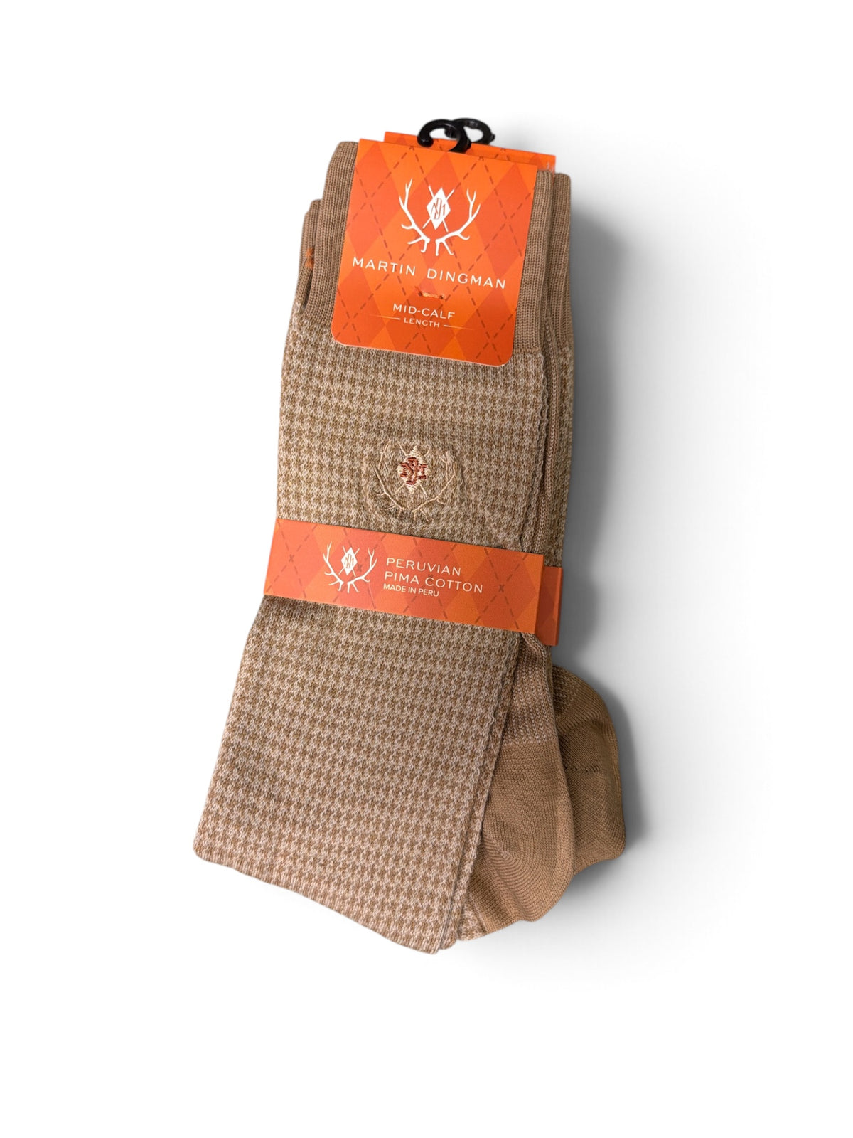 Puppy Tooth Socks(Mid-Calf Length)-Wheat