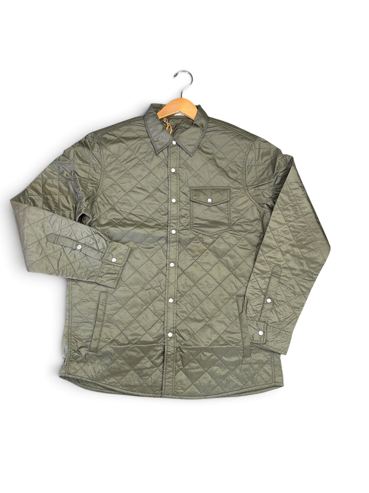 Criquet Quilted Shacket-Olive