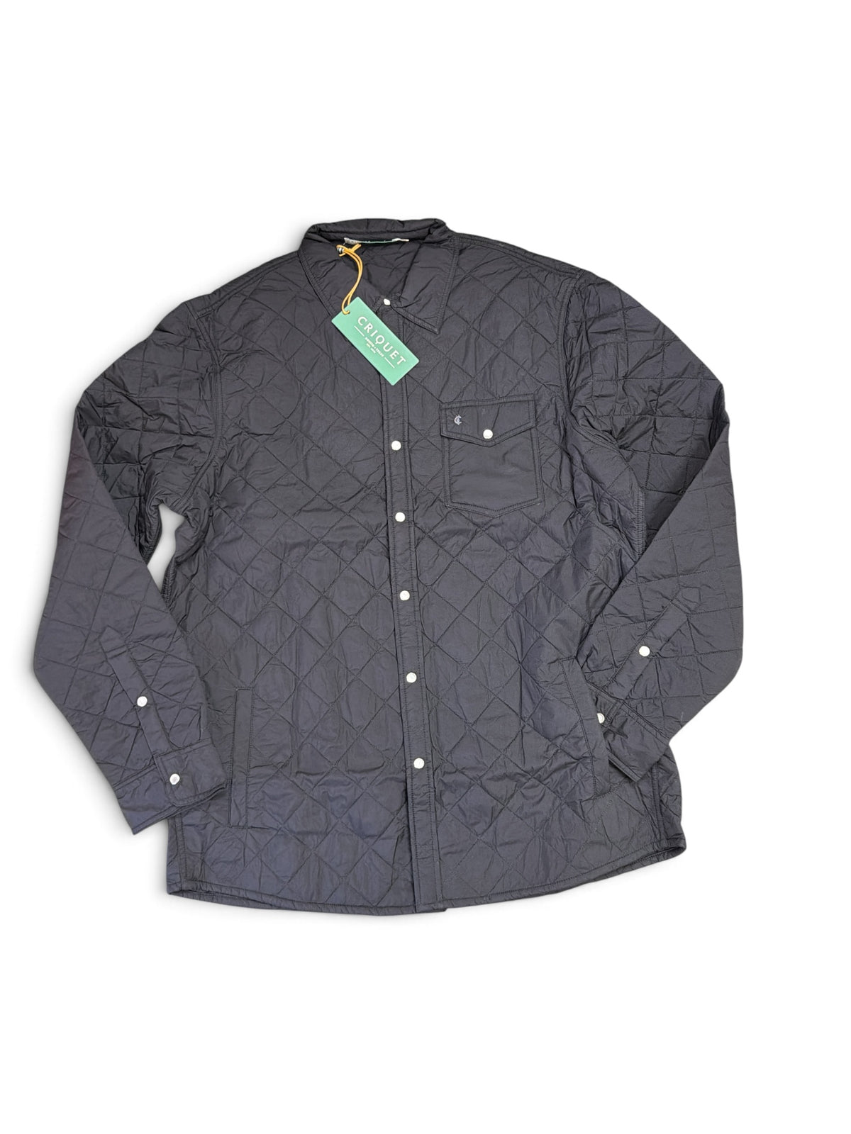Criquet Quilted Shacket-Black