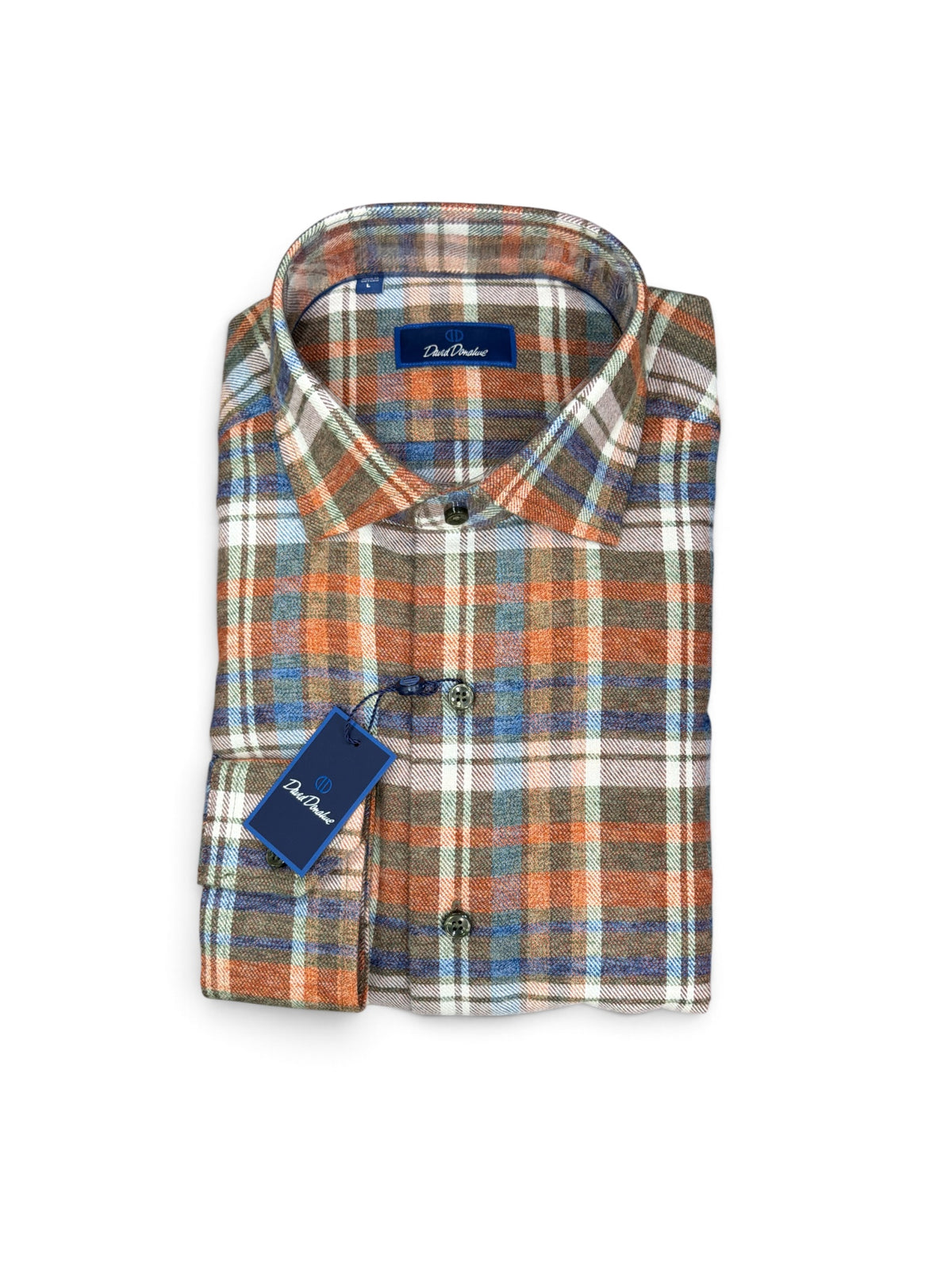 Plaid Sport Shirt-Spice/Multi