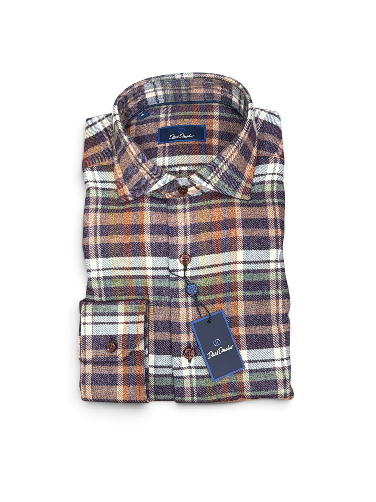 Plaid Sport Shirt-Merlot/Multi