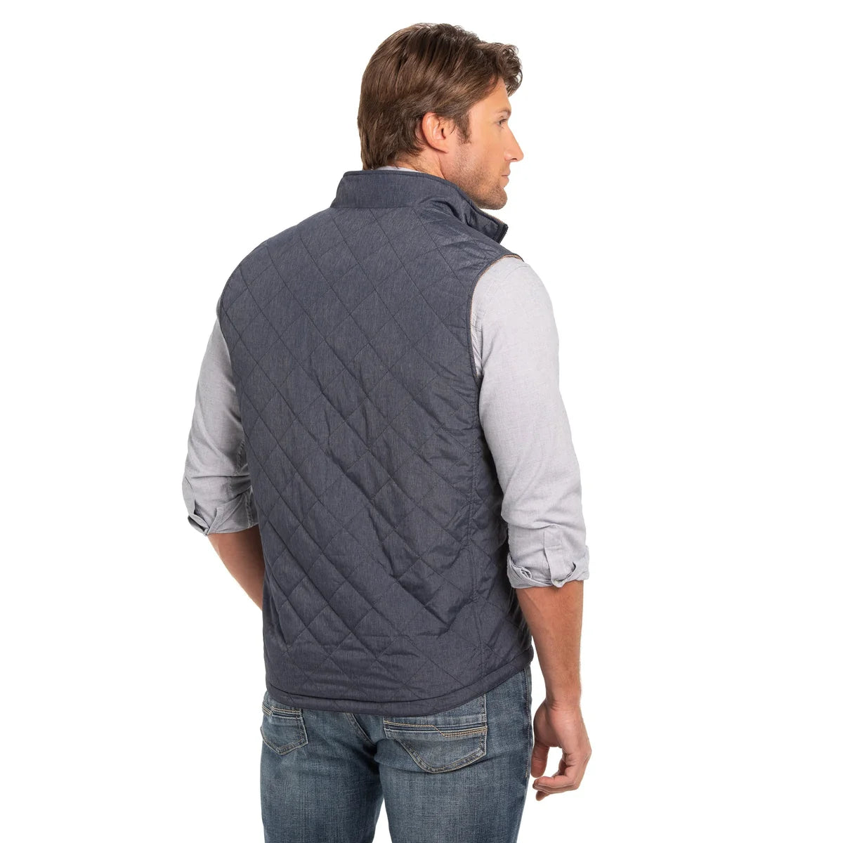 Sautee Vest-Wheat Glen Plaid& Blue